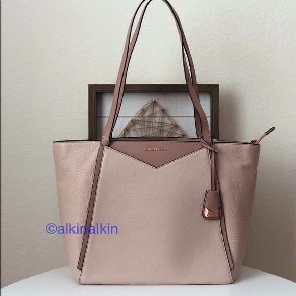 whitney large leather tote